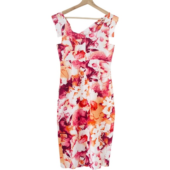 🛑SOLD BLACK HALO Floral Jackie O Mido Dress Size 8 - Picture 5 of 9